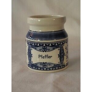 Vintage Delfts Blauw Hand Painted Pepper Jar